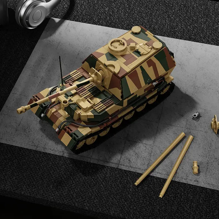 12GO 97023 - Jagdpanzer Tiger (Elephant) Tank - vue 5 | Power Blockz