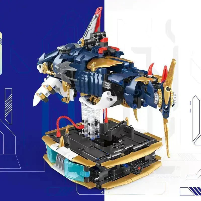 Small Angle JD071 - Mechanical Cyber Shark - vue 2 | Power Blockz