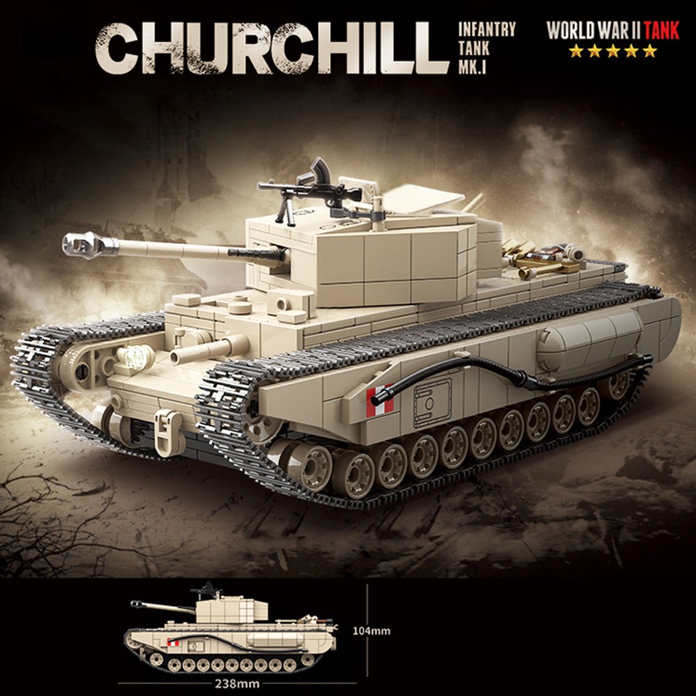 QUANGUAN 100238 - CHURCHILL MK.I Infantry Tank - vue 2 | Power Blockz