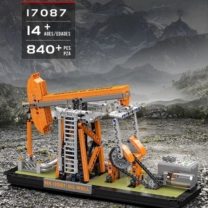 Mould King 17087 - Motorized Oil Well Rig - vue 2 | Power Blockz