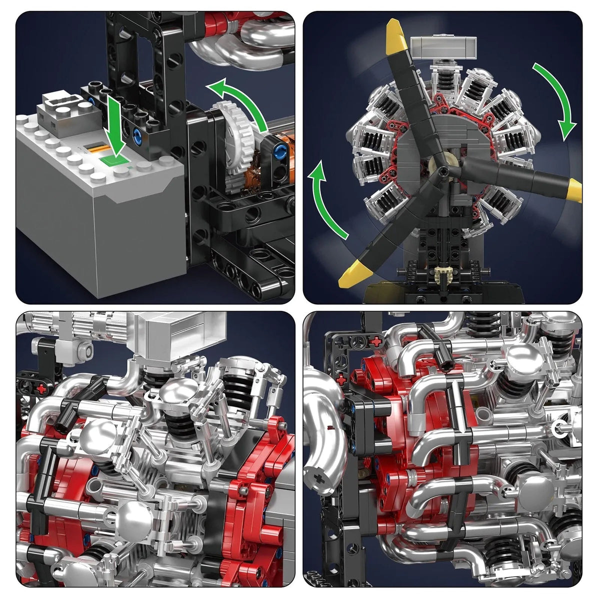 Mould King 10211 - Aero Propulsion Engine Kit - vue 5 | Power Blockz