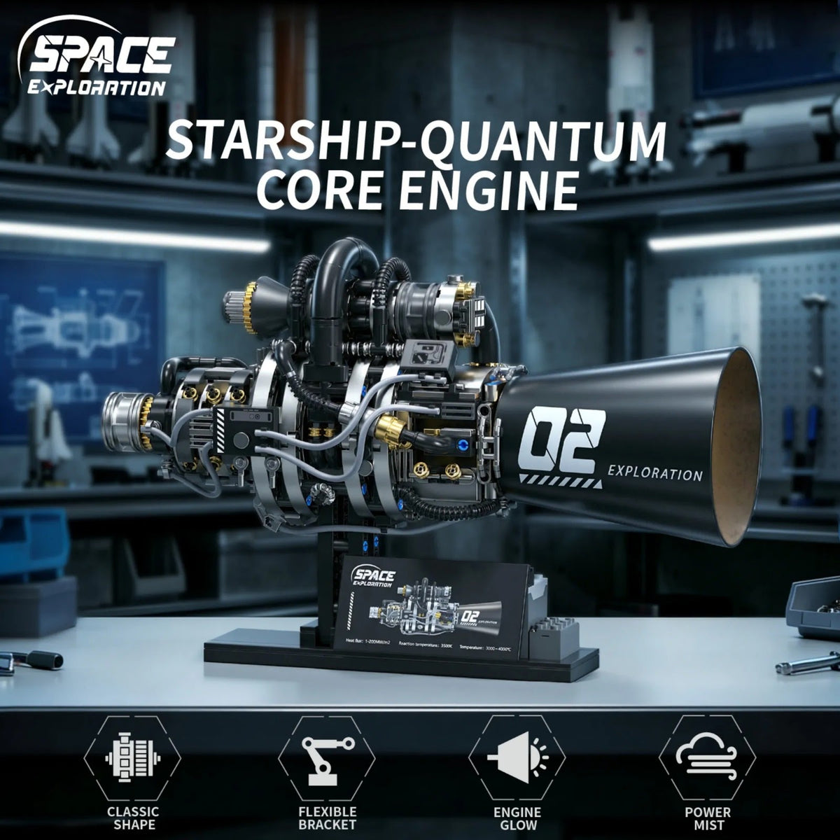 TUOMU T1133 - Starship-Quantum Code Engine - vue 4 | Power Blockz