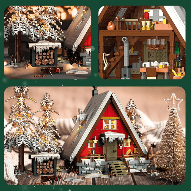 Jiestar 89141 - Winter Cabin - vue 5 | Power Blockz