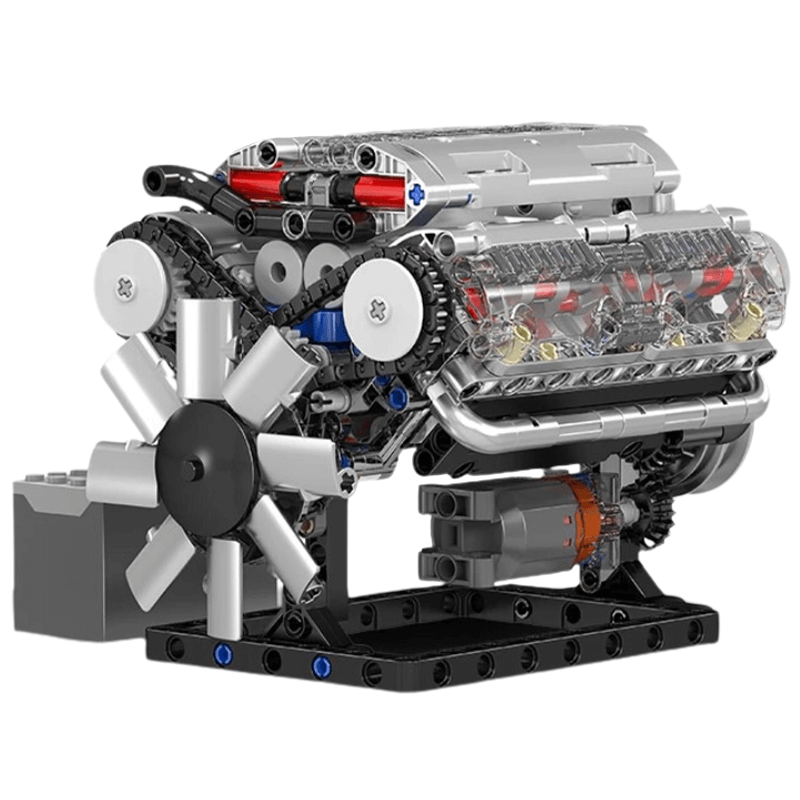 Mould King 10188 - Motorized V8 Muscle Engine | Power Blockz