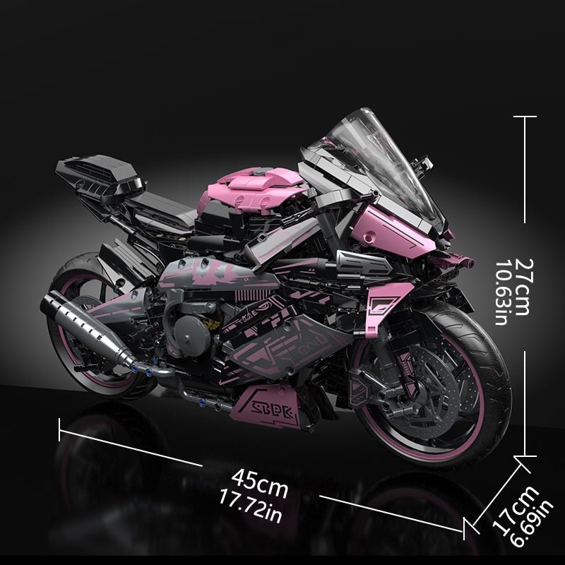 Toylinx 8817 - Pink Cyberpunk Superbike - vue 6 | Power Blockz