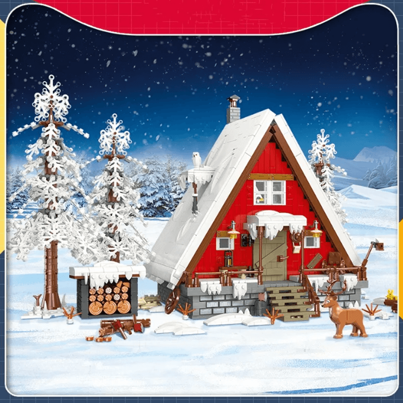 Jiestar 89141 - Winter Cabin - vue 2 | Power Blockz