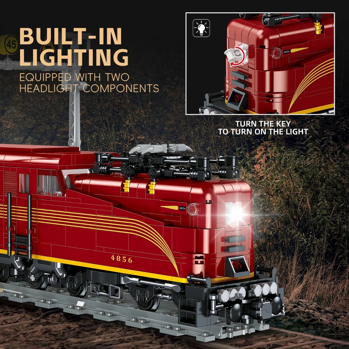 JIESTAR JJ9250 - Vintage Express Locomotive - vue 5 | Power Blockz