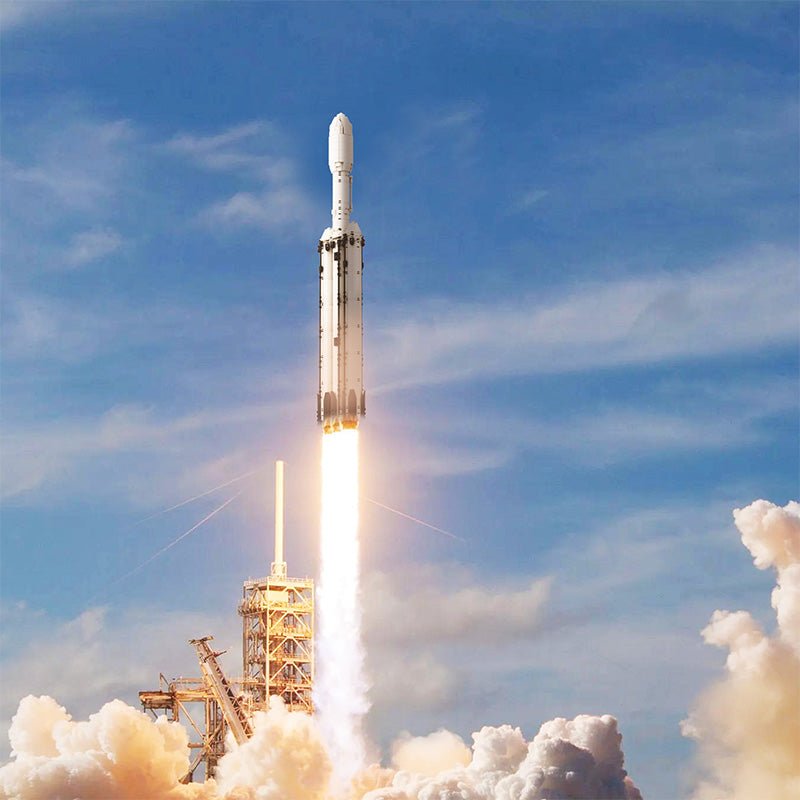 Gobricks MOC-75766 - Falcon Heavy Rocket - vue 9 | Power Blockz