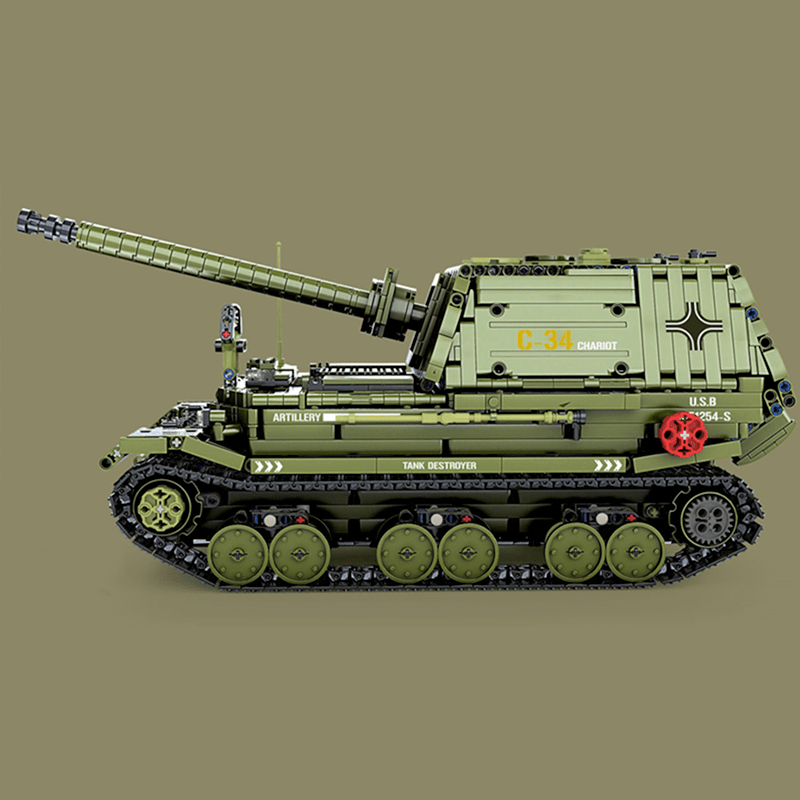 TGL T4012 - Remote Controlled Ferdid Tank Destroyer - vue 6 | Power Blockz