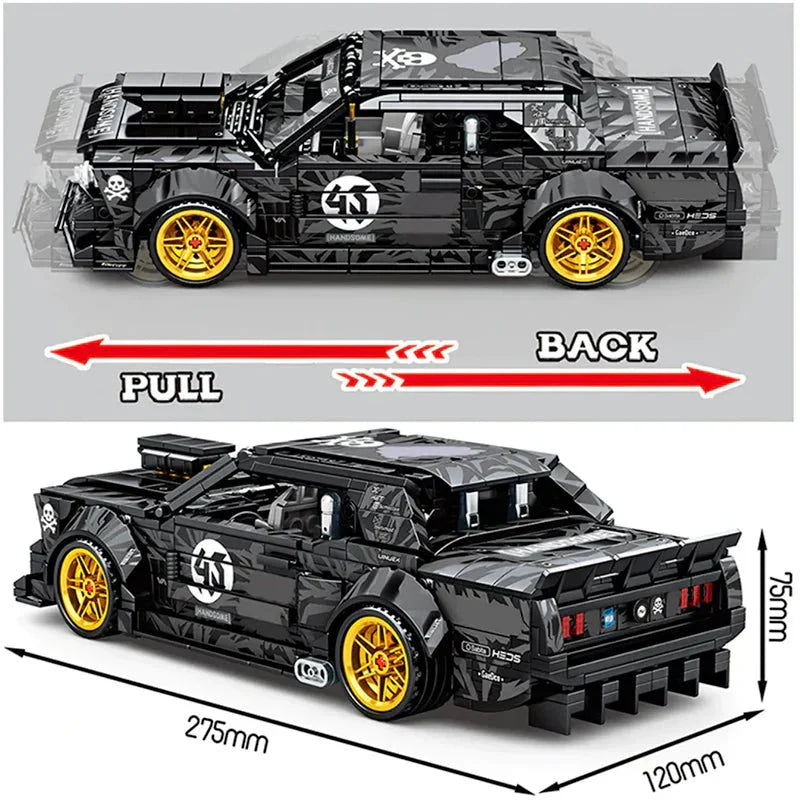 Mould King 27024 - Twin-Turbo Drift Monster - vue 3 | Power Blockz