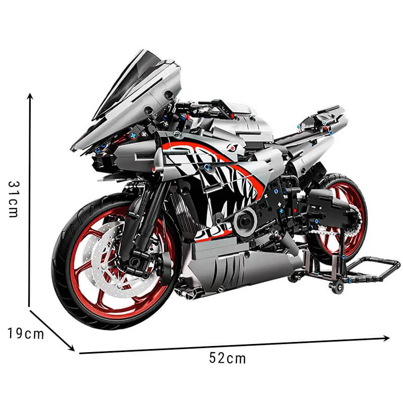 TQM X6601 - Gunmetal Shark Japanese Sportbike - vue 9 | Power Blockz