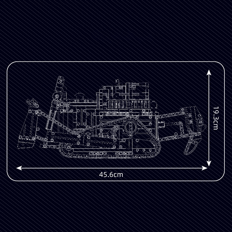 Mould King 15071 - Construction Bulldozer Remote Control - vue 7 | Power Blockz