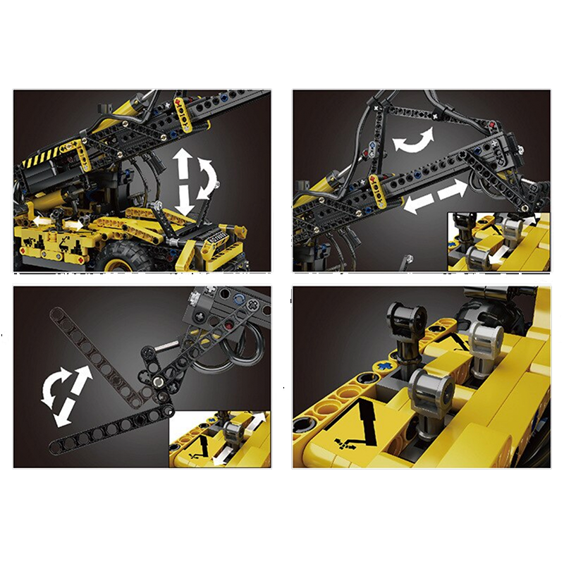 Mould King 19009 - Pneumatic Forklift - vue 8 | Power Blockz