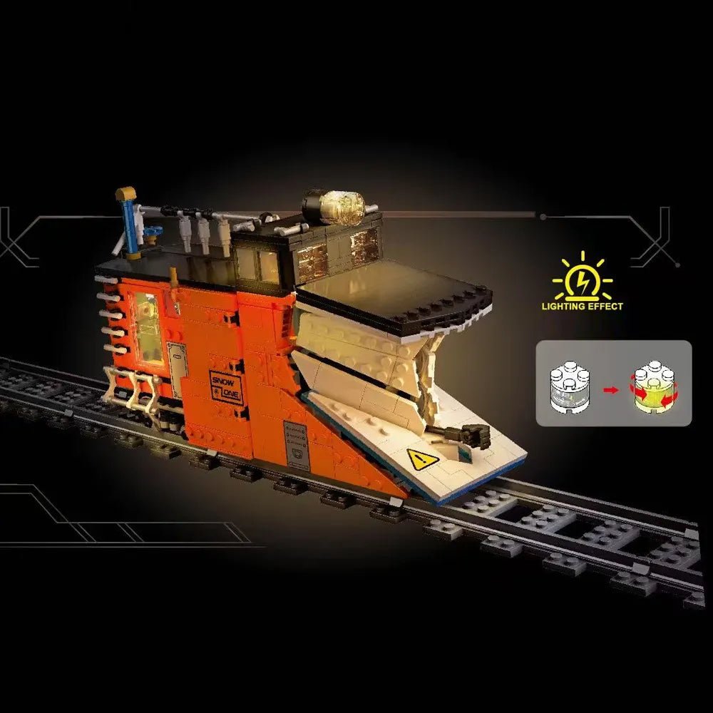 Jiestar 59095 - Rail Snowplow Train - vue 6 | Power Blockz