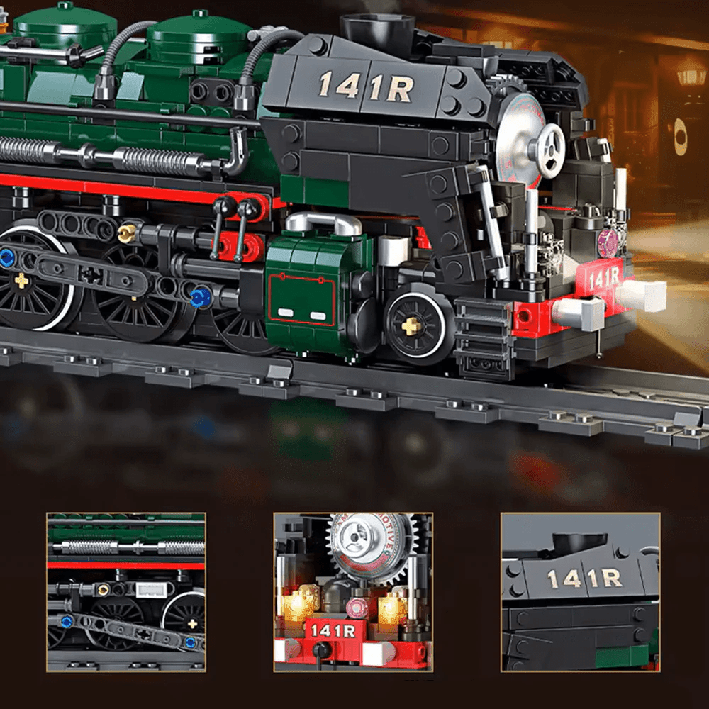 Jiestar 59098 - 141 R French Steam Locomotive - vue 2 | Power Blockz