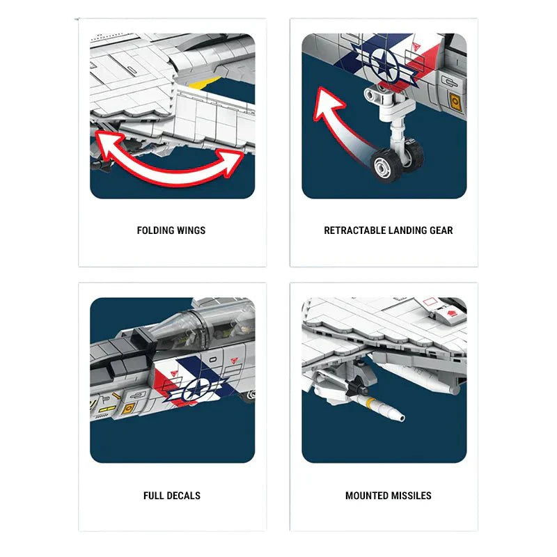 Reobrix 33032 - F14 Tomcat - vue 5 | Power Blockz