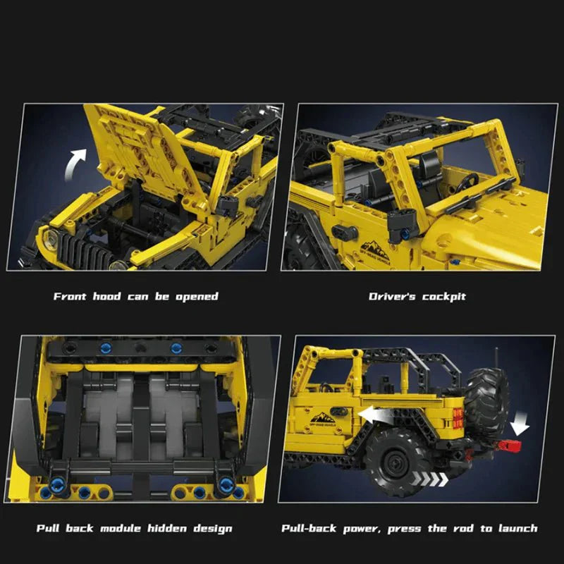 Mould King 15058 - Convertible Trail 4x4 - vue 2 | Power Blockz
