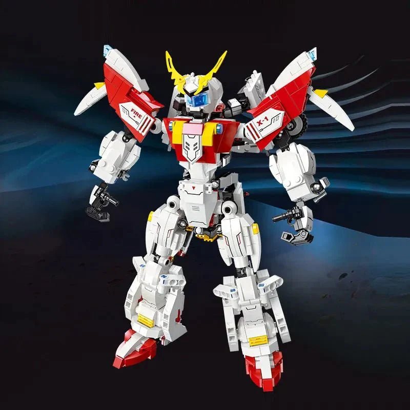 Jiestar 67031 - Super Deformed Flaming Meteor Mecha Robot Warrior Bricks Toy - vue 3 | Power Blockz