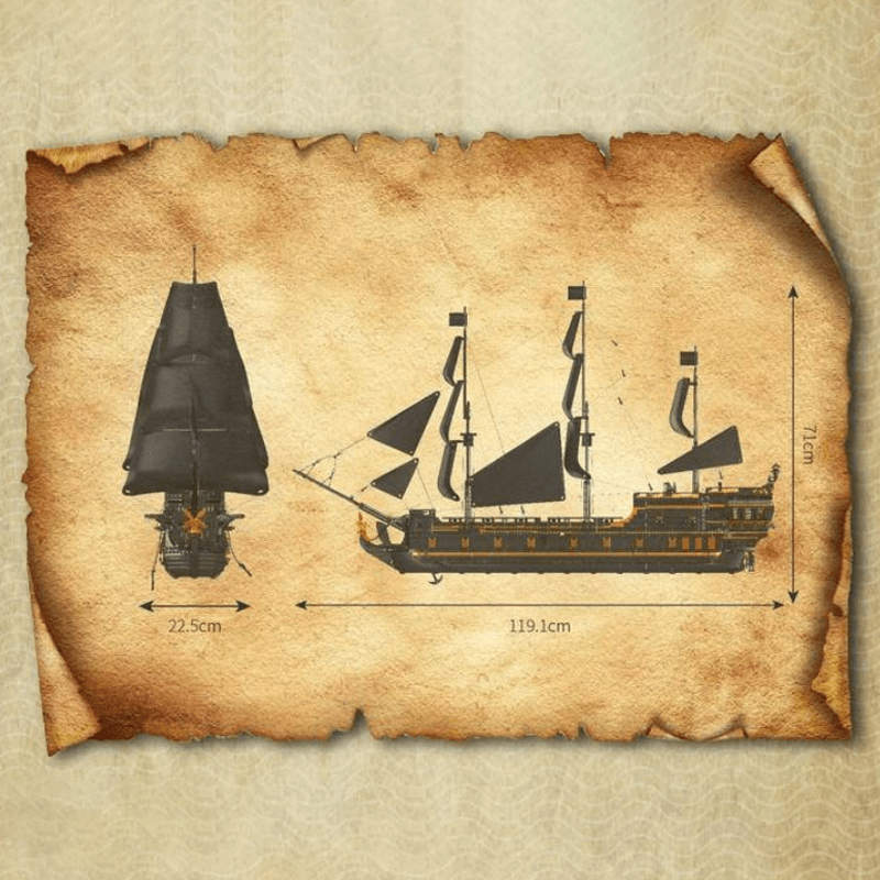 Mould King 13199 - Black Pirate Ship - vue 9 | Power Blockz