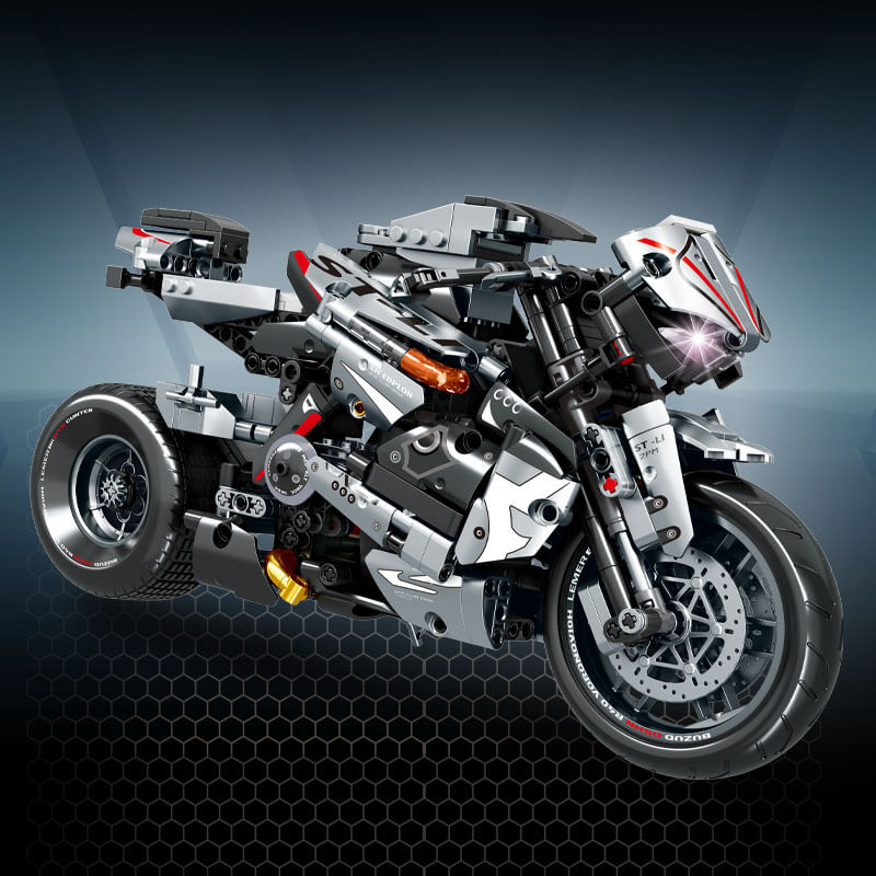 LEIBAO 8163 - Japanese Collector Motorcycle - vue 4 | Power Blockz