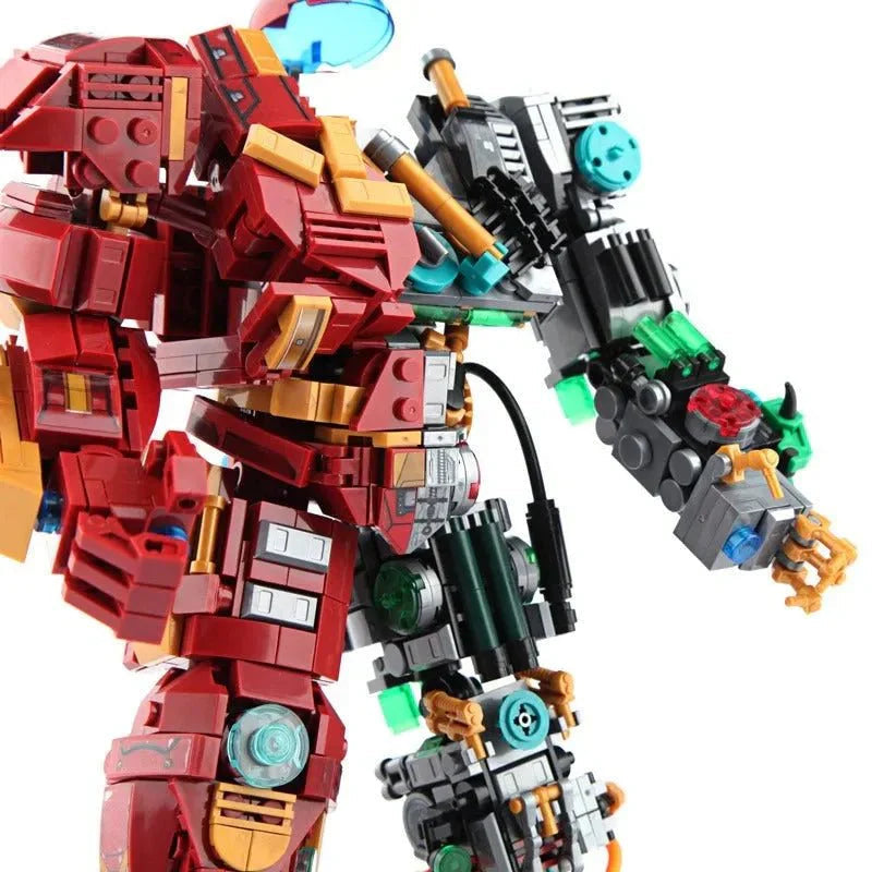 Power Blockz MOC 2081 - Iron Hero Avengers MK44 Hulkbuster Bricks Toy - vue 3 | Power Blockz