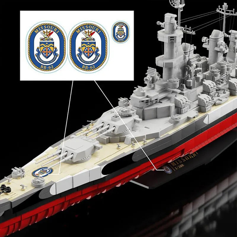 12G0 98007 - The USS Missouri BB-63 Battleship - vue 2 | Power Blockz