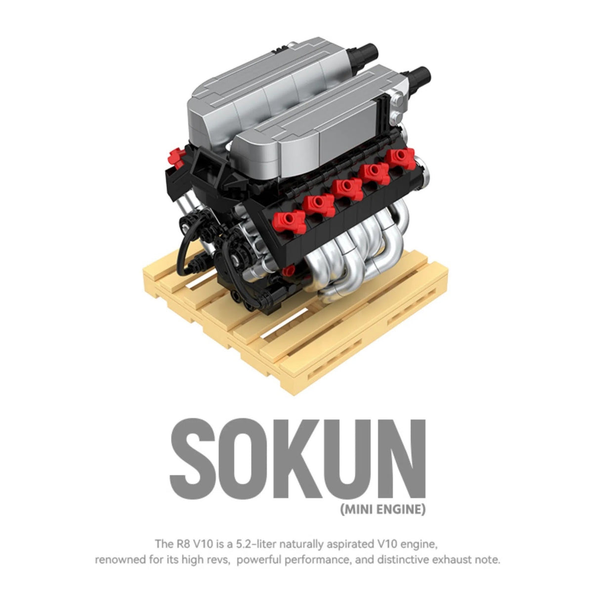 POWERBUILD PB8869D - R8 V10 Engine - vue 2 | Power Blockz