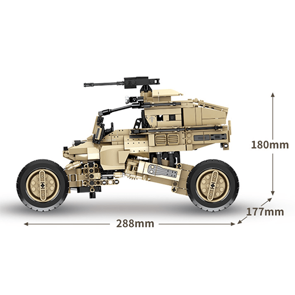 Sembo 704951 - Remote Controlled Army Buggy - vue 7 | Power Blockz