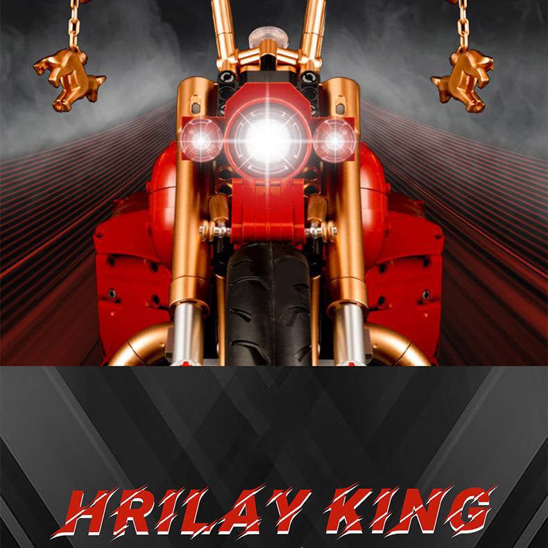 KBOX 10514 - Red Custom Chopper - vue 9 | Power Blockz