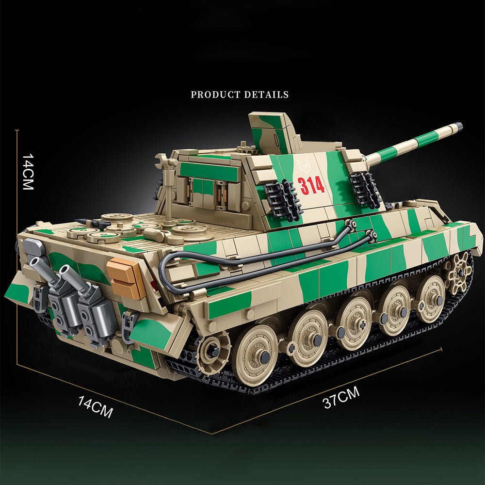 Panlos 632017 - Tiger Heavy Armored Tank - vue 4 | Power Blockz