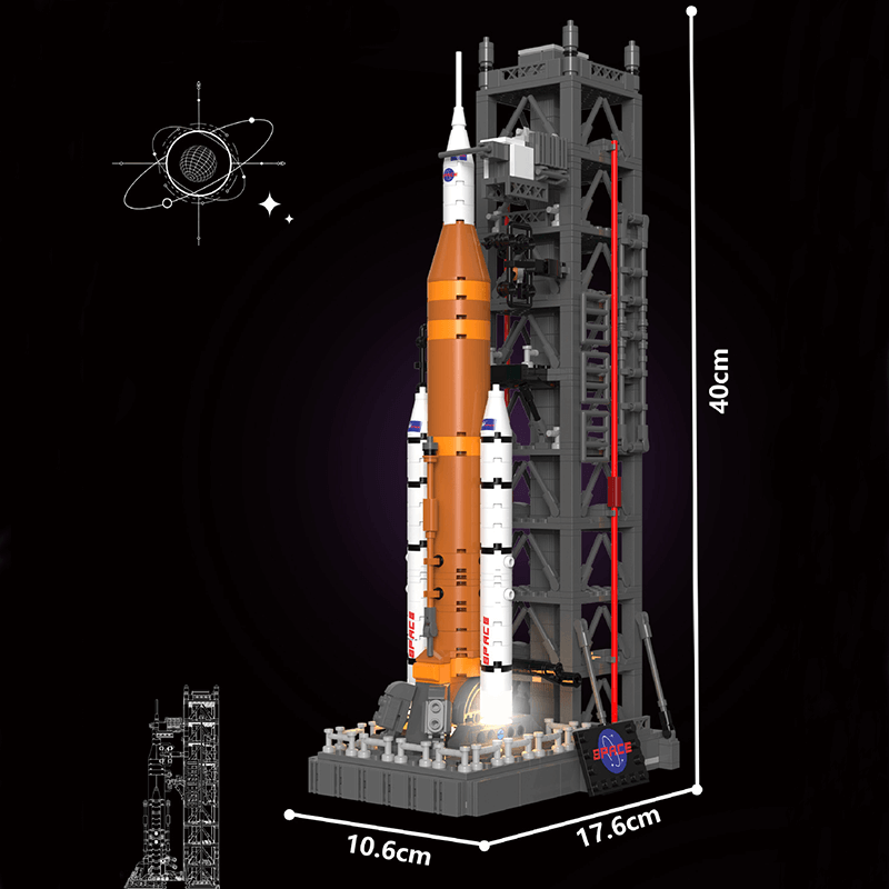DK 7007 - Moon landing: SLS Space Launch System - vue 4 | Power Blockz