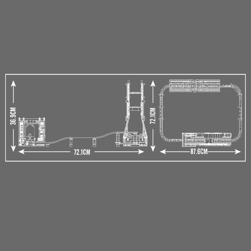Mould King 16052 - Motorised Monorail - vue 6 | Power Blockz