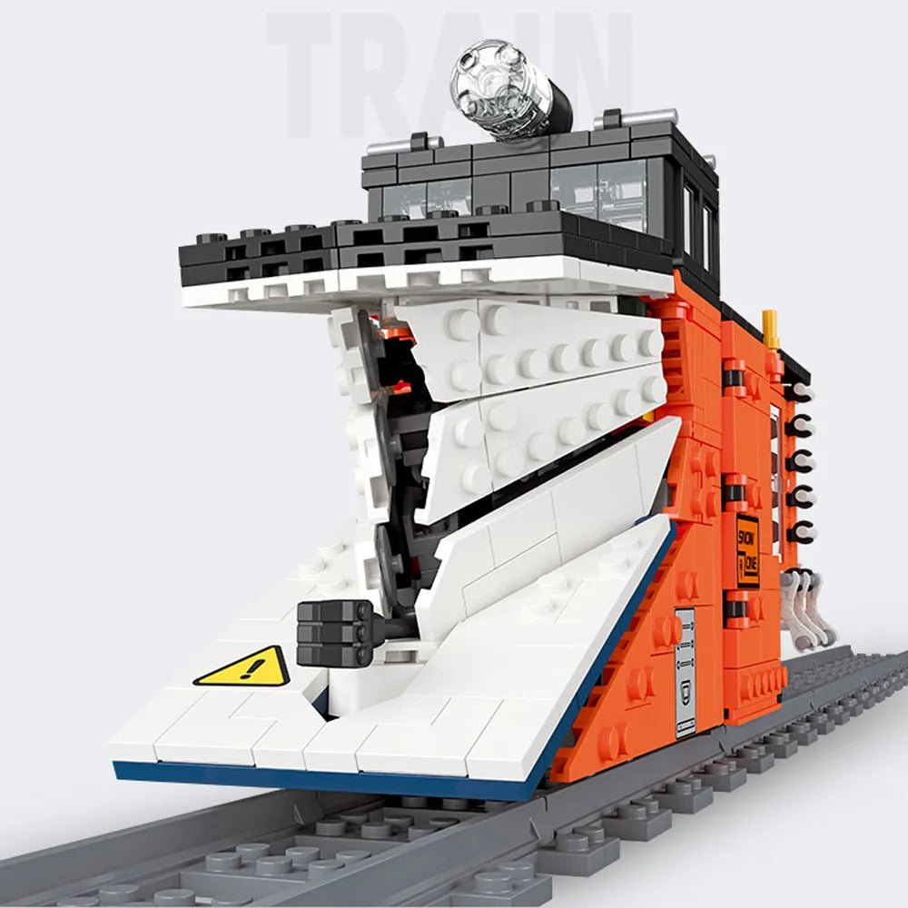 Jiestar 59095 - Rail Snowplow Train - vue 7 | Power Blockz