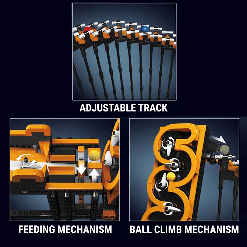 Mould King 26008 - Motorised GBC Harp Track Marble Run - vue 5 | Power Blockz
