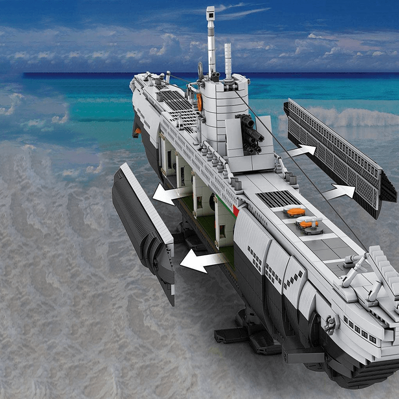 Reobrix 33050 - German U Boat - vue 11 | Power Blockz