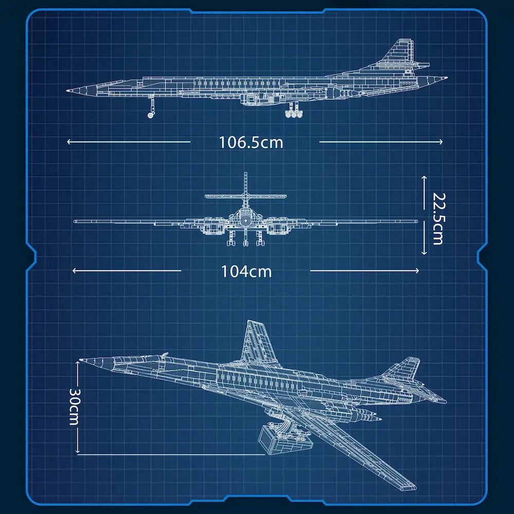 JIESTAR JJ9226 - Tu-160 Bomber - vue 5 | Power Blockz