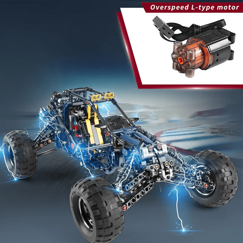Mould King 18018 - Desert Sand Rally Buggy - vue 9 | Power Blockz