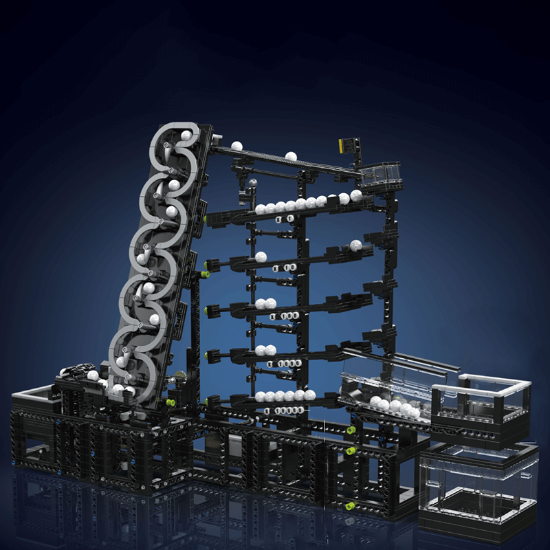 Mould King 26012 - Motorised GBC Marble Run - vue 4 | Power Blockz