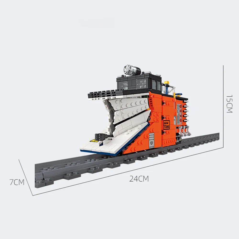 Jiestar 59095 - Rail Snowplow Train - vue 8 | Power Blockz