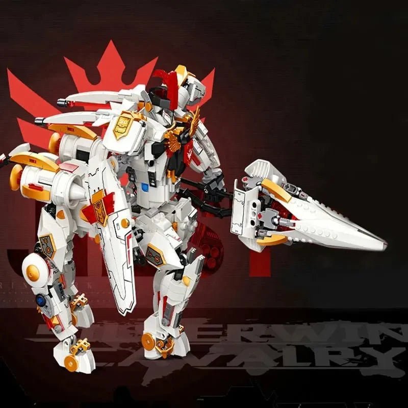 Deformation Silver Wing Cavalary Robot | 1389pcs - Deformation Silver Wing Cavalary Robot - vue 2 | Power Blockz