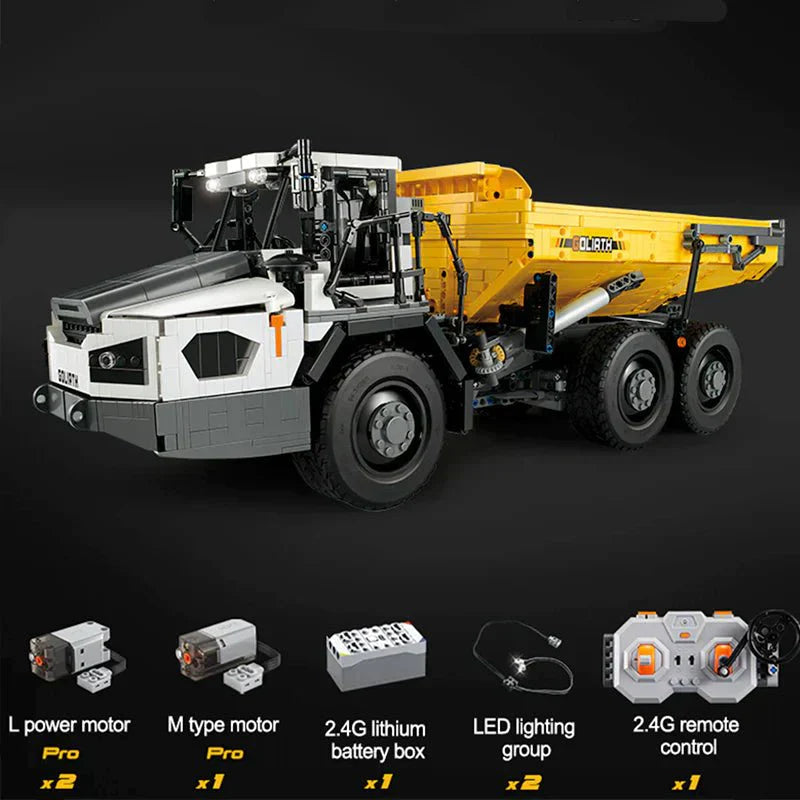 CaDa C61054 - RC Articulated Dump Truck - vue 7 | Power Blockz