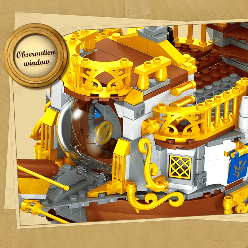 Jiestar JJ9126 - SteamPunk Airship - vue 3 | Power Blockz