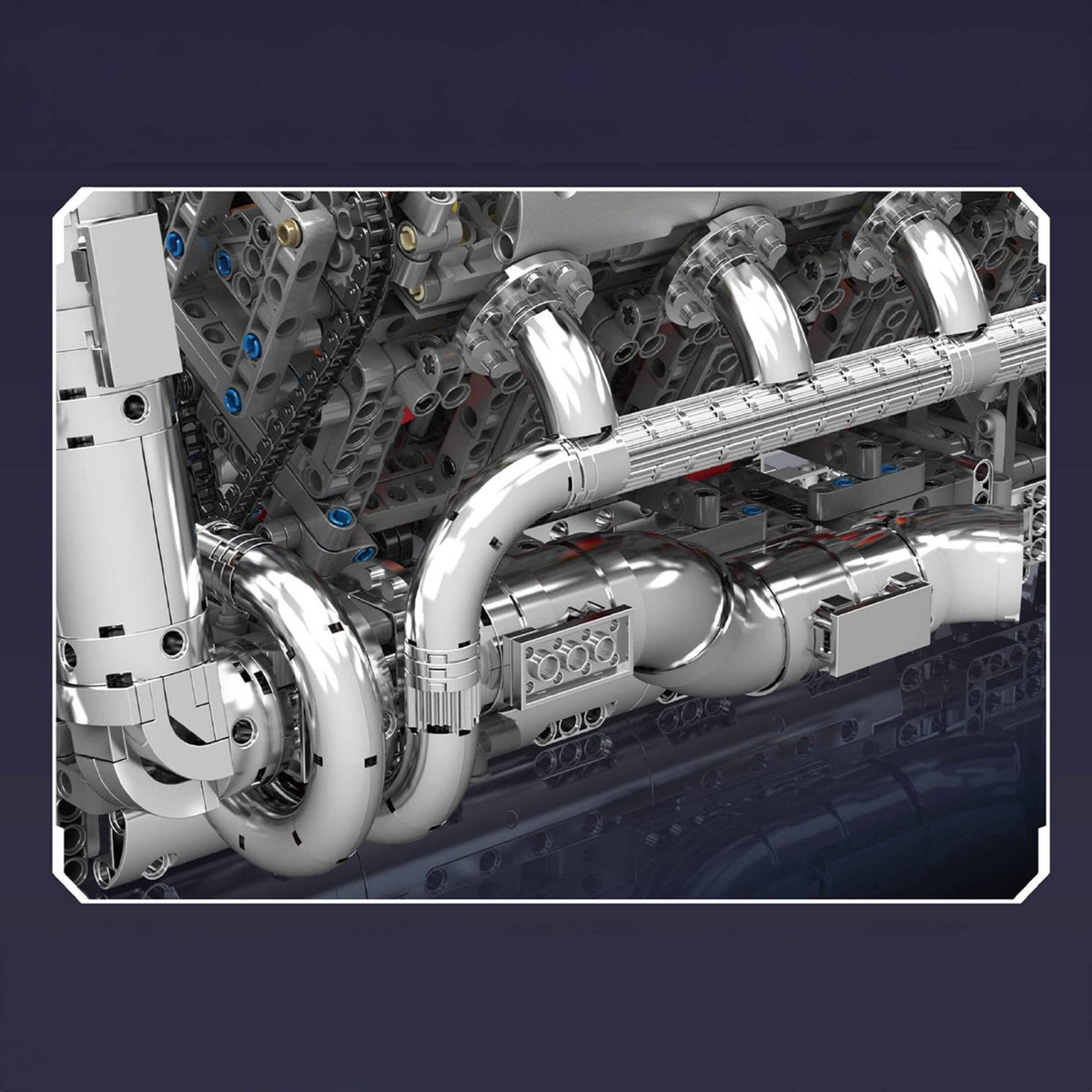5.5L AMG V8 Engine & Gearbox | 2898pcs - 5.5L AMG V8 Engine & Gearbox - vue 6 | Power Blockz