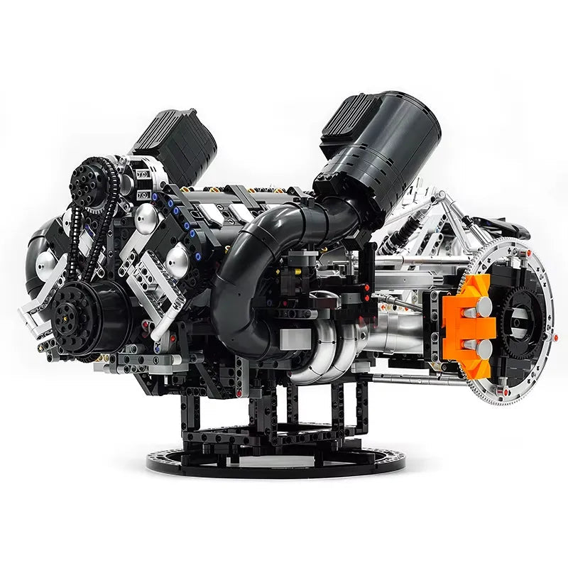 Mould King 10248 - Functional 5L V8 Engine & Powertrain - vue 2 | Power Blockz