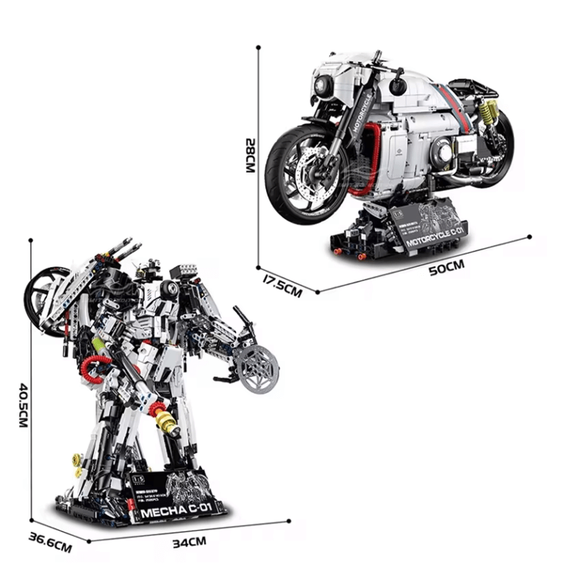 Guly 60520 - Cyberpunk Mecha Sport Bike - vue 3 | Power Blockz