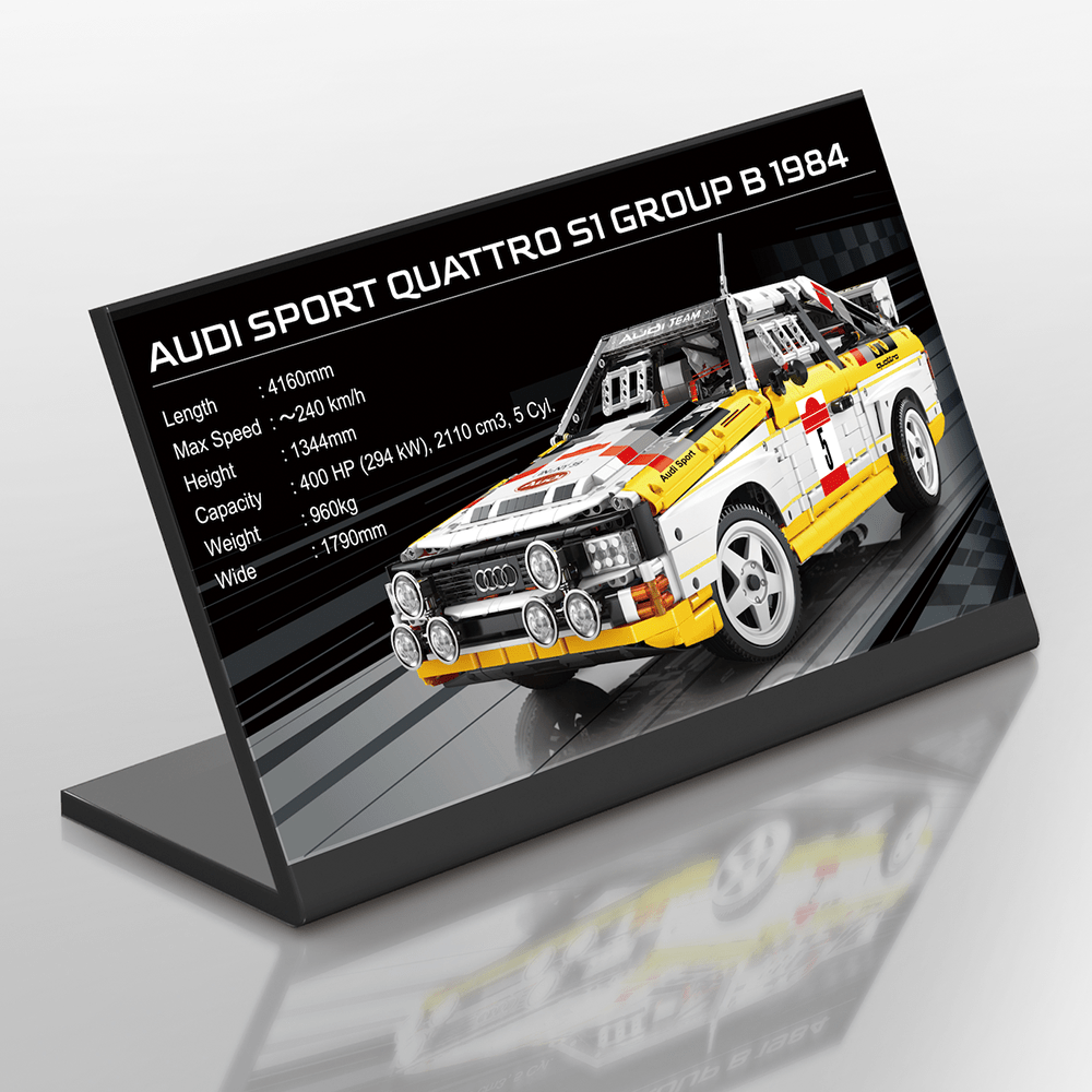 Happy Build YC-23043 - Static Version - Audi Rally Quattro Group B 1984 - vue 13 | Power Blockz