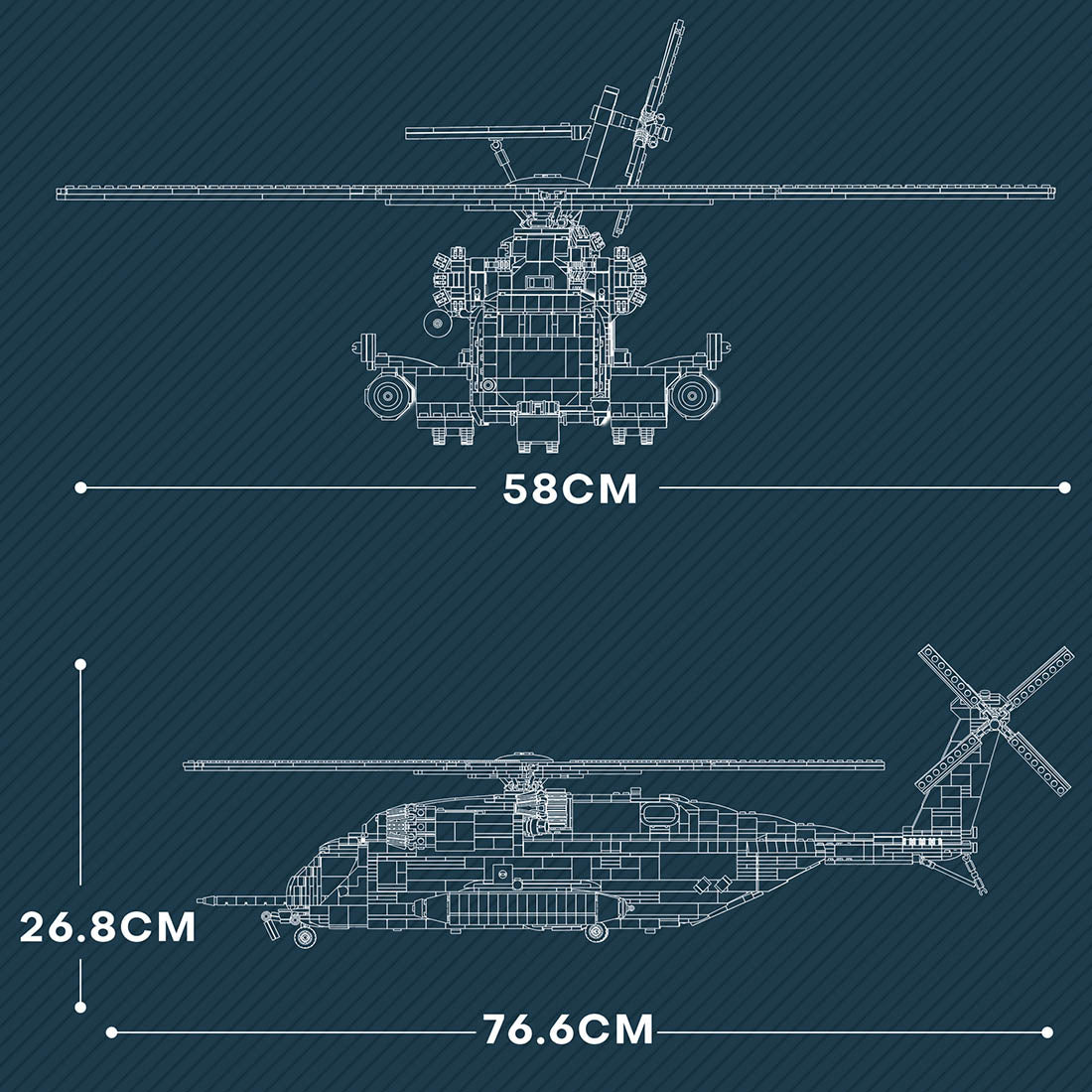 Reobrix 33037 - Sikorsky Ch-53K Super Stallion - vue 6 | Power Blockz