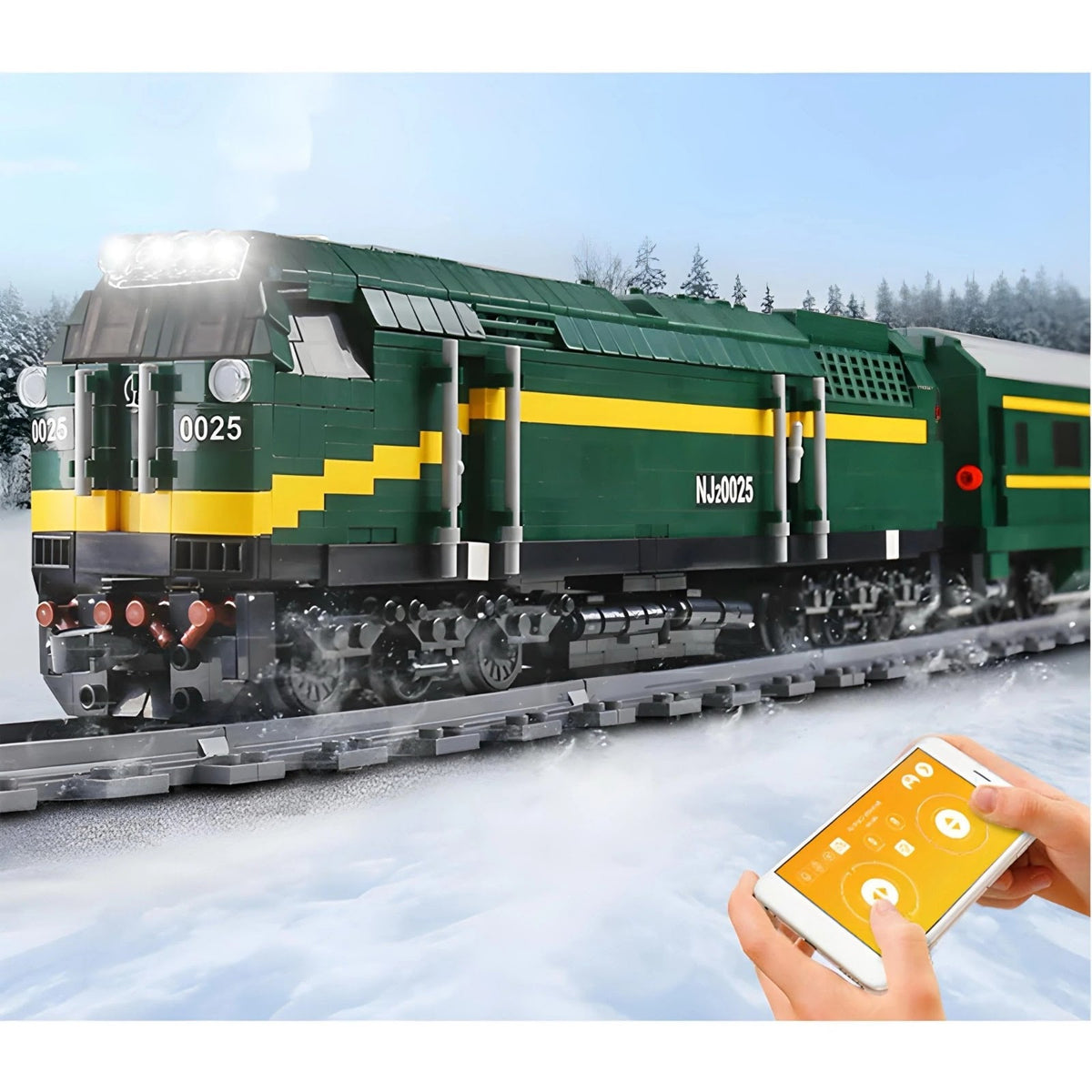 Mould King 12001 - Motorized Diesel Locomotive - vue 2 | Power Blockz