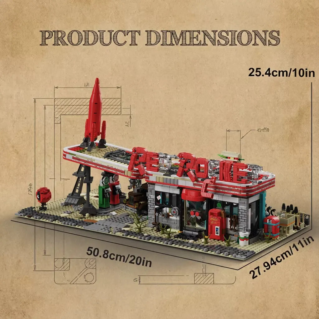 YM001 - Red Rocket Abandoned Gas Station Fallout - vue 13 | Power Blockz