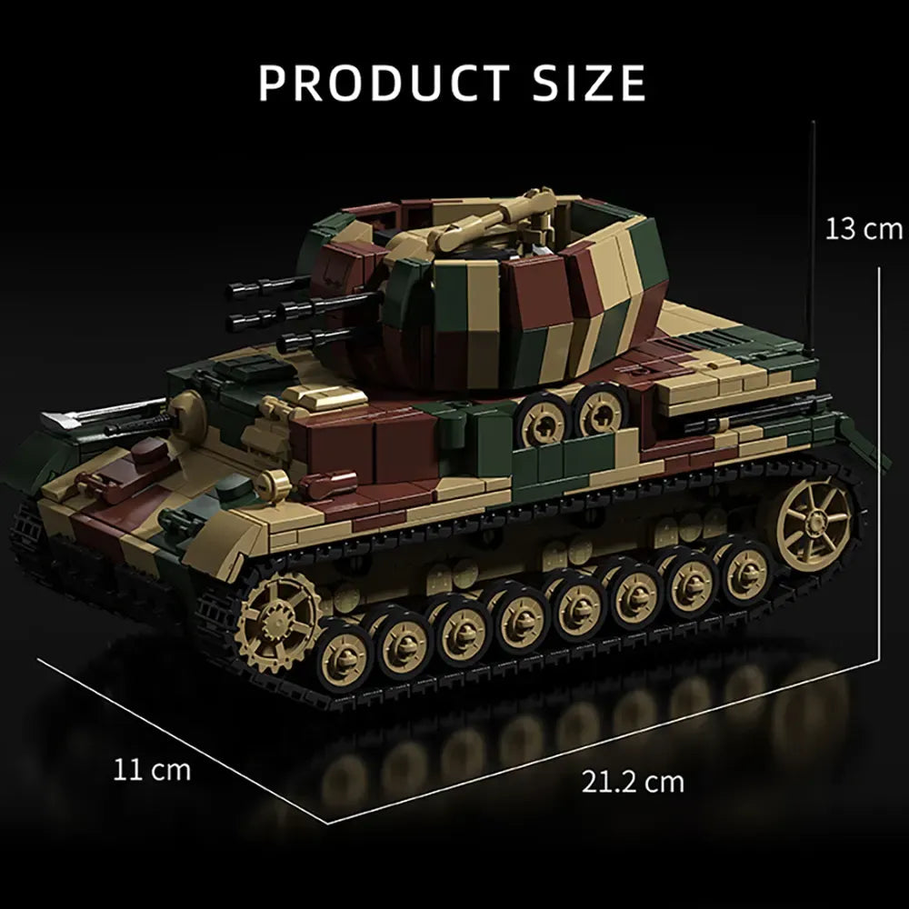 12GO 97031 - Wirbelwind Flakpanzer IV Tank - vue 12 | Power Blockz
